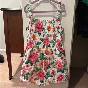 Janie and Jack Floral Romper - Pink and Green